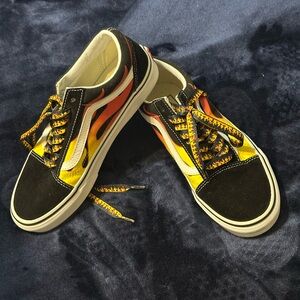Vans flame canvas sneakers